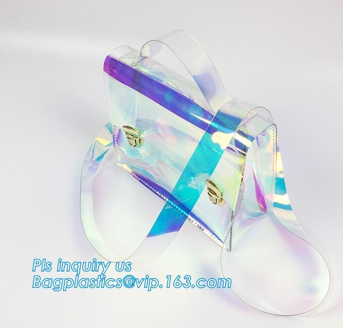 Shoulder Handbag PVC Tote Bag, Hologram Kalemlik Gammaray Pvc PU Laser Reflective Shoulder Tote bag, handbag beach shoul