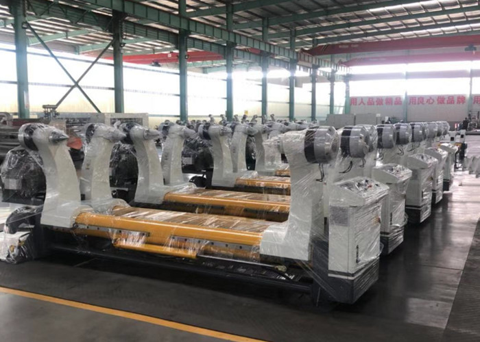 50hz Corrugated Box Production Line , Shaftless Mill Roll Stand For Paper Manufacturing