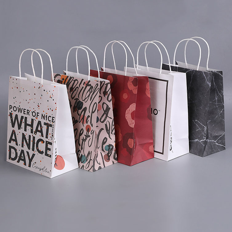 Custom Handle Shopping Bag Food Kraft Paper Bags for All Your Packaging Needs