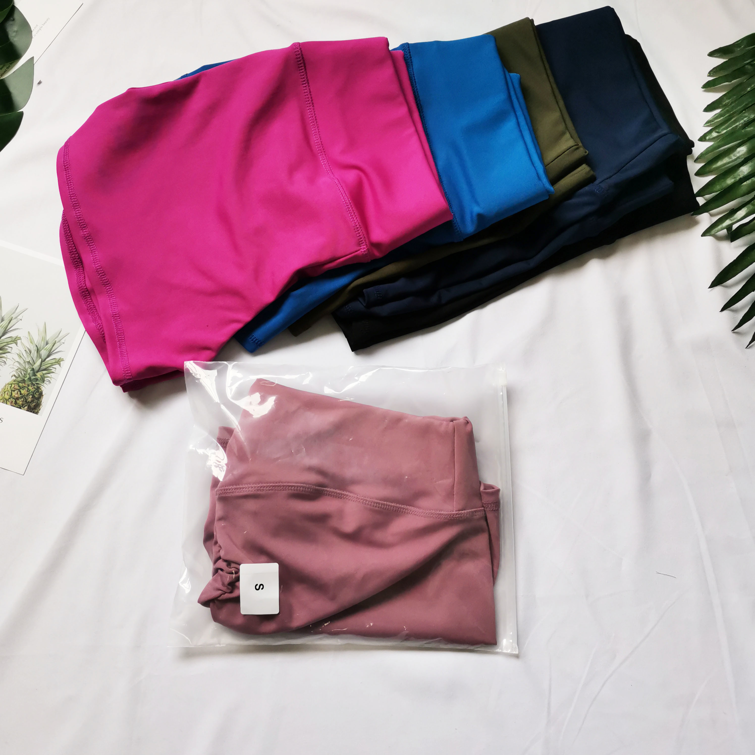 Wine Red High Waisted Yoga Pants