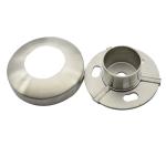 Stainless steel 304 pipe flange base in 2" for 50.8mm tube satin finishing with