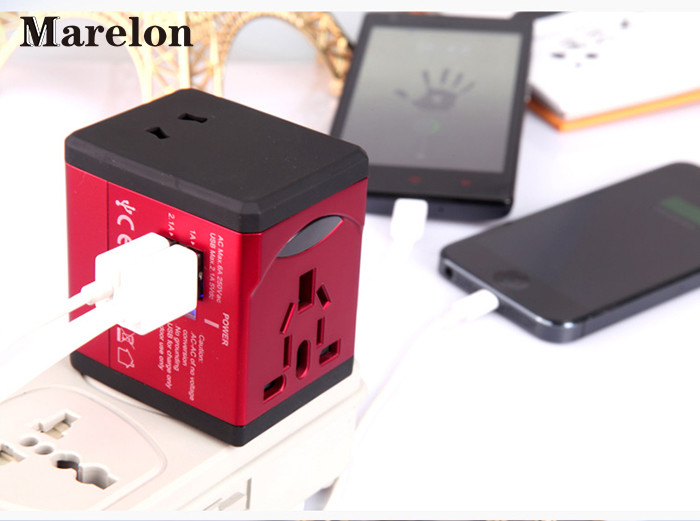 Residential Commercial Travel Power Adapter Five Colors Option Plug With Socket
