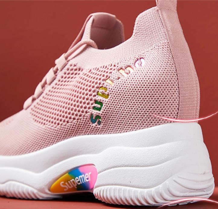 New Style High Heel Shoes Fashion Shoes Flyknit Shoes Sneaker Shoes Sport Shoes Walking Jogging Running Shoes Casual Shoes Ladies Shoes Footwear