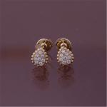 French Fine Gold Jewelry Serpent Bohème XS Motif Ear Studs in Pink Gold Earrings