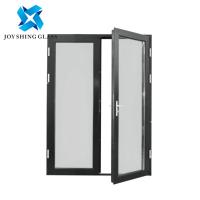 Buy cheap Wooden UPVC Casement Doors 60 Series UPVC Profile Glass Doors product
