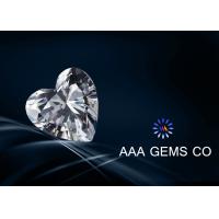Buy cheap Customizable Heart Loose Moissanite , 4mm Colorless Moissanite product