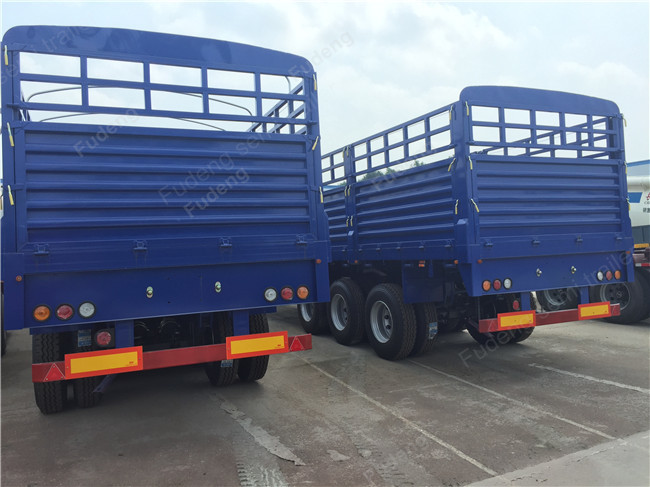 Cargo side wall semi truck trailer with 1200 mm fence for sale