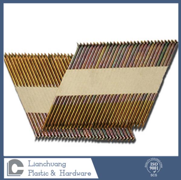 Buy cheap Clipped D Head Paper Strip Nails , 3.33X83MM Smooth / Ring Shank Nails from wholesalers