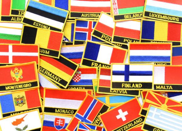 Buy cheap Uniform Woven Embroidery Serbia Country Flag Patches Self Adhesive from wholesalers