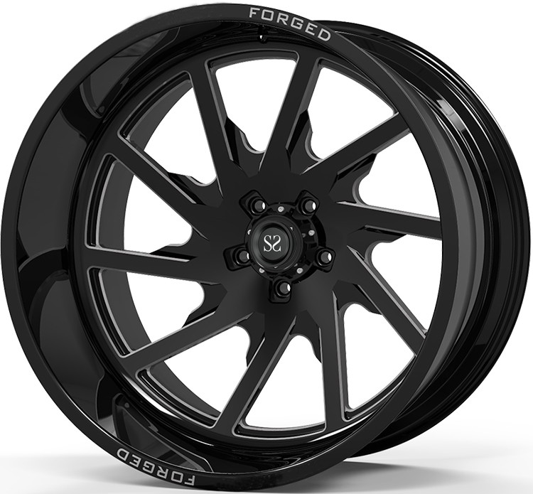 Off Rad Rims 24x12 and 24x14 Gloss Black Machined Deep Lip Customized 4x4 Wheels Rim