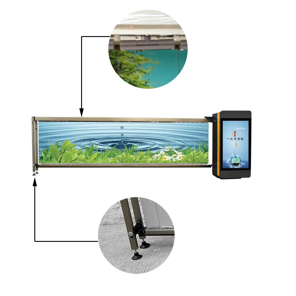 ZYGG Commercial Advertising Flap Barrier Gate Waterproof With 24V DC Motor