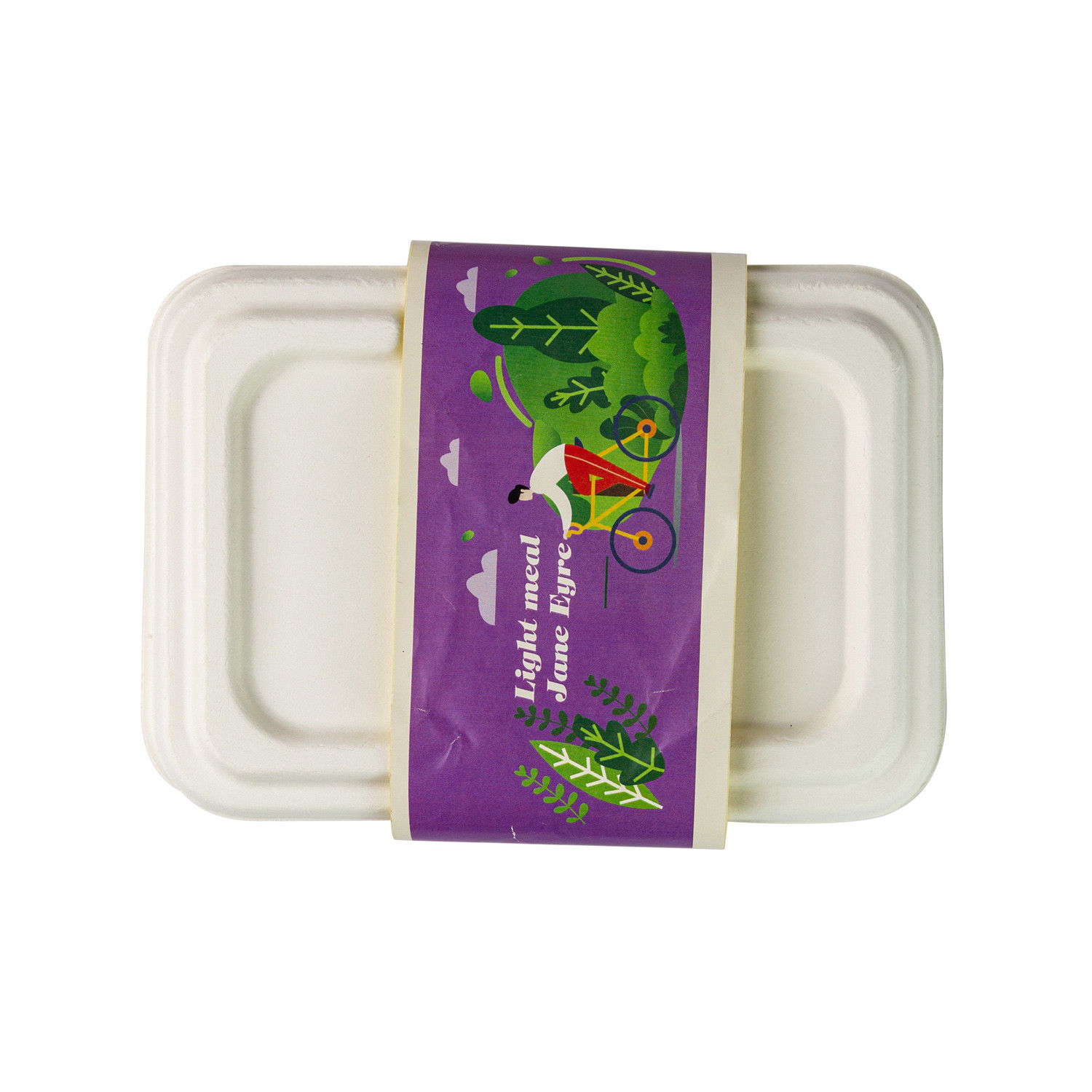 Molded Sugarcane bagasse Throw Away Meal Prep Containers , Biodegradable Salad Boxes