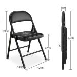 Hospital Living Room Stackable Folding Dining Chair with Colorful Soft PU