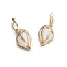 Buy cheap Hot Sale 18K Yellow Daimonds White Agate Drop Dangle Earrings for Women Gift ( GDE024) from wholesalers