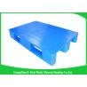 Buy cheap 1200 * 800mm Blue Plastic Pallets With Three Runners , Plastic Skids Pallets Virgin HDPE from wholesalers