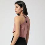 210gsm Lulu Open Back Activewear T Shirts Running Sports Yoga Fitness Vest T