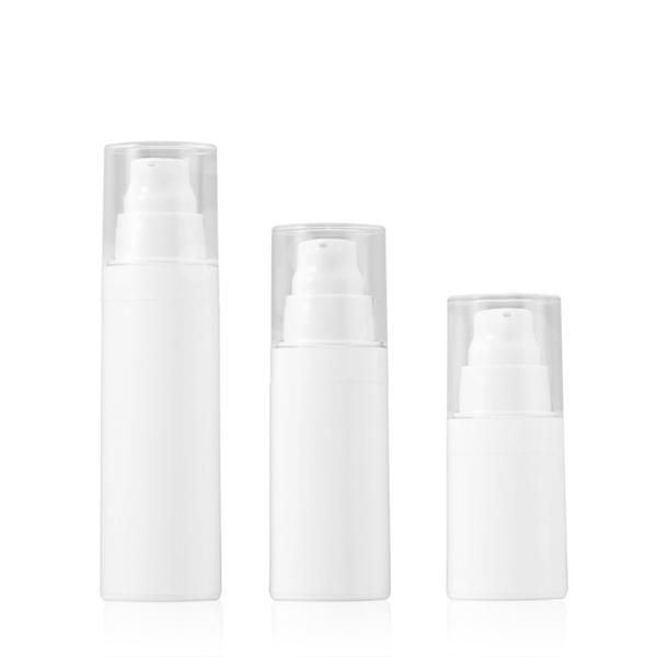 Buy cheap Empty White Airless Pump Bottles Travel Size With Dust Cover Free Sample from wholesalers