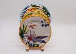 Customized Ceramic Dinner Plates , Flower Decal 8 Inch 10 Inch Dinner Plates