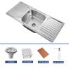 Buy cheap 20 Gauge Steel Single Bowl Drop In Kitchen Sink With Drainboard from wholesalers