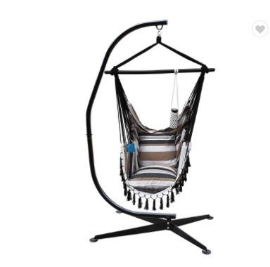 300LBS Hotel Canvas Cotton Hammock Outdoor Garden Swing Rope Round Chair for