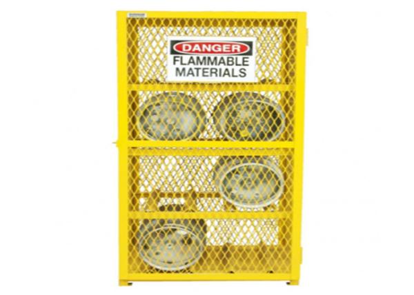 Powder Coated Gas Cylinder Storage Cage , Gas Bottle Safety Cages For 24 Gas