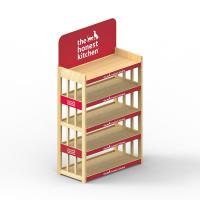 Buy cheap Custom Logo 5 Tiered Wooden Display Pet Store Floor Display Fixture product