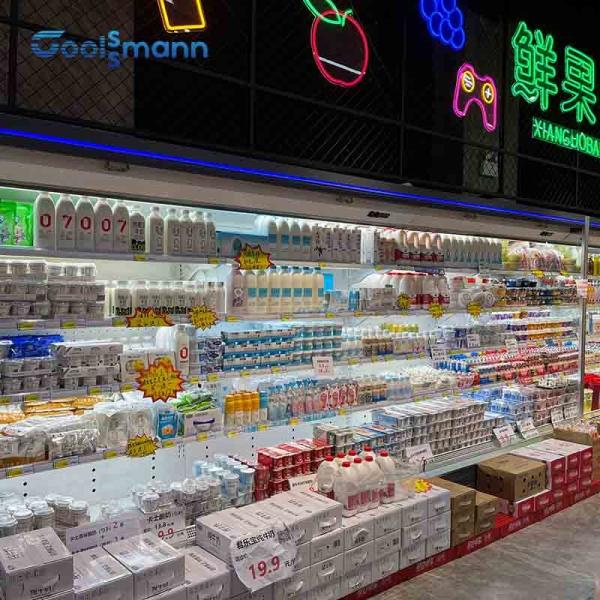 Buy cheap Open Deck Supermarket Display Refrigerator 1900L Automatic Defrost 2 . 05m Height from wholesalers