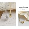 Buy cheap 925 Sterling Silver Gold Plated Bead Charm Pendant Chain Necklace from wholesalers