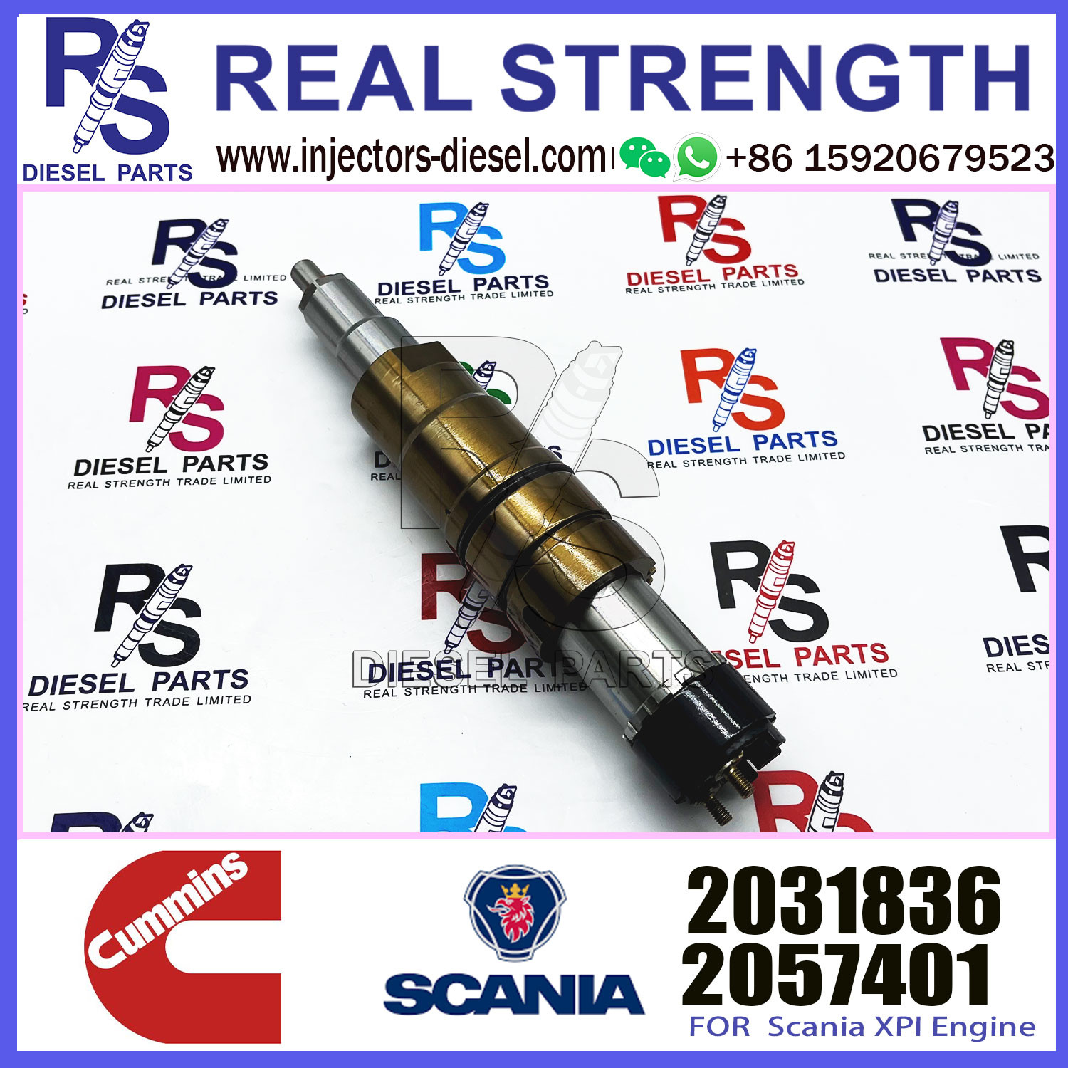 2031836 OEM New Diesel Fuel Injector for DC09 DC13 DC16 Engines 0574380 2482244 1948565 2029622 2057401 2086663 2031836