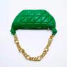 Buy cheap Quilted Green Womens Leather Bag OEM Thick Chain Shoulder Bag from wholesalers