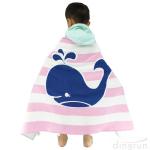 Children Hooded Towel 100% Natural Cotton Beach Poncho Towels Swim Bath Towels