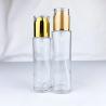 Buy cheap round empty glass cosmetic liquid foundation serum lotion bottle with pump from wholesalers