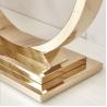 Buy cheap Hot Sale Mirrored Console Table Silver Gold Hallway Table Stainless Steel leg Marble Tope from wholesalers