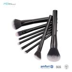 100% Synthetic Hair Travel Makeup Brush Set With Metal Handle