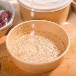 Waterproof Food Grade Paper Bowl Brown Takeout Ink Biodegradable Disposable
