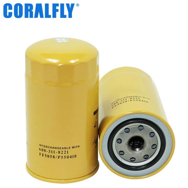 Buy cheap 17 Micron 600 311 8221 Fuel Filter Komatsu SAE J1985 from wholesalers