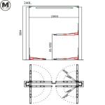 1850mm Height 2 Post Auto Lift 380V Safety Operation With 5 Tons Capacity