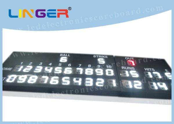 Buy cheap White Color LED Baseball Scoreboard For Stadium 12'' Digit Height 110V ~ 220V from wholesalers