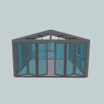 Balcony Free Standing Sunshine House Winter Garden Aluminum Frame Slant Roof