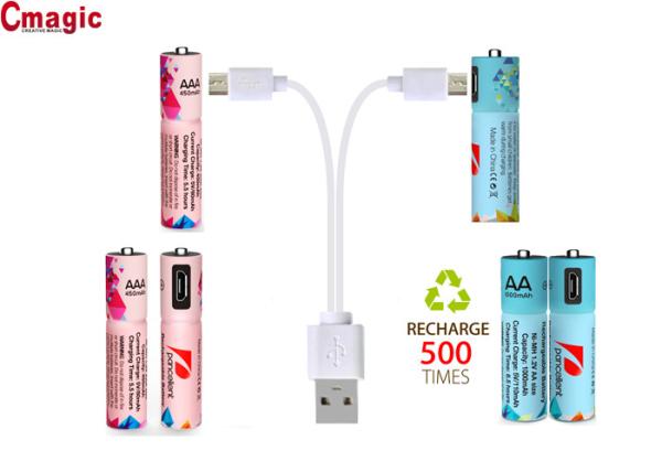 Buy cheap Smart NIMH USB AA Battery USB Port AAA Battery Long Operation Life from wholesalers