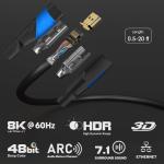 4K Video Audio Cable with Full 19pin HMDI Port 24k Gold Plated Conductor