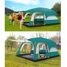 Buy cheap 8 to 12 person Tent Triple Camping Tent Three Rooms Family Camping Tents Well-ventilated Waterproof (HT6100) from wholesalers