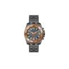 Buy cheap Man Stainless Steel Chronograph Watch Brown Solid Band IP Plating 7.0mm Crown from wholesalers