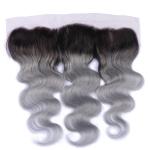 Color 1B Grey 13x4 Lace Closure 7A Grade Lace Frontal Hair Closure Full Cuticle