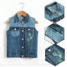 Buy cheap Cotton Kids Denim Clothes Gilet Girls Denim Jacket Sleeveless Fashionable from wholesalers