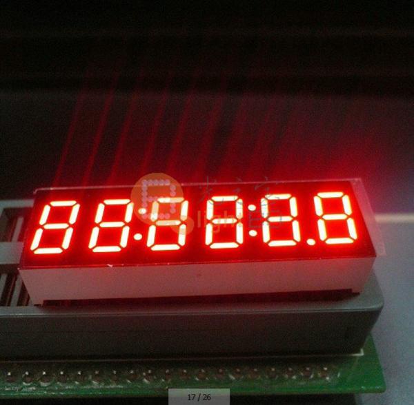 6 Digit Size LED Clock Display with Wavelength of 515-525nm and Electricity