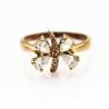 Buy cheap Designer Jewelry Rose Gold Plated 925 Silver Cubic Zircon Butterfly Ring(R0018) from wholesalers