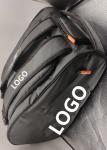 Large Capacity Sports Padel Racket Bag , Black Tennis Racket Bag With Shoe