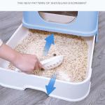 White 600X500mm Self Cleaning Litter Box OEM Automatic Cat Litter Box