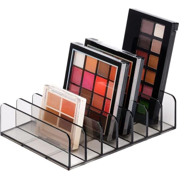 Buy cheap Transparent Acrylic Eyeshadow and Makeup Organizer with Dividers Desktop Storage Box for Blush Powder and Cosmetics from wholesalers